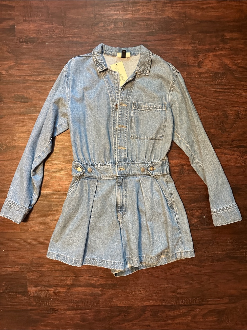 Universal Thread Light Blue Denim Romper Jumpsuit NWT